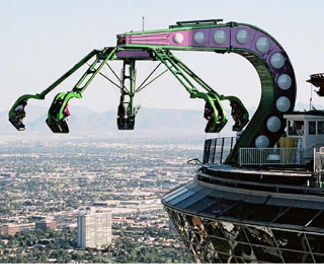 Insanity ride atop the Stratosphere tower - Las Vegas - Sachi Shiksha